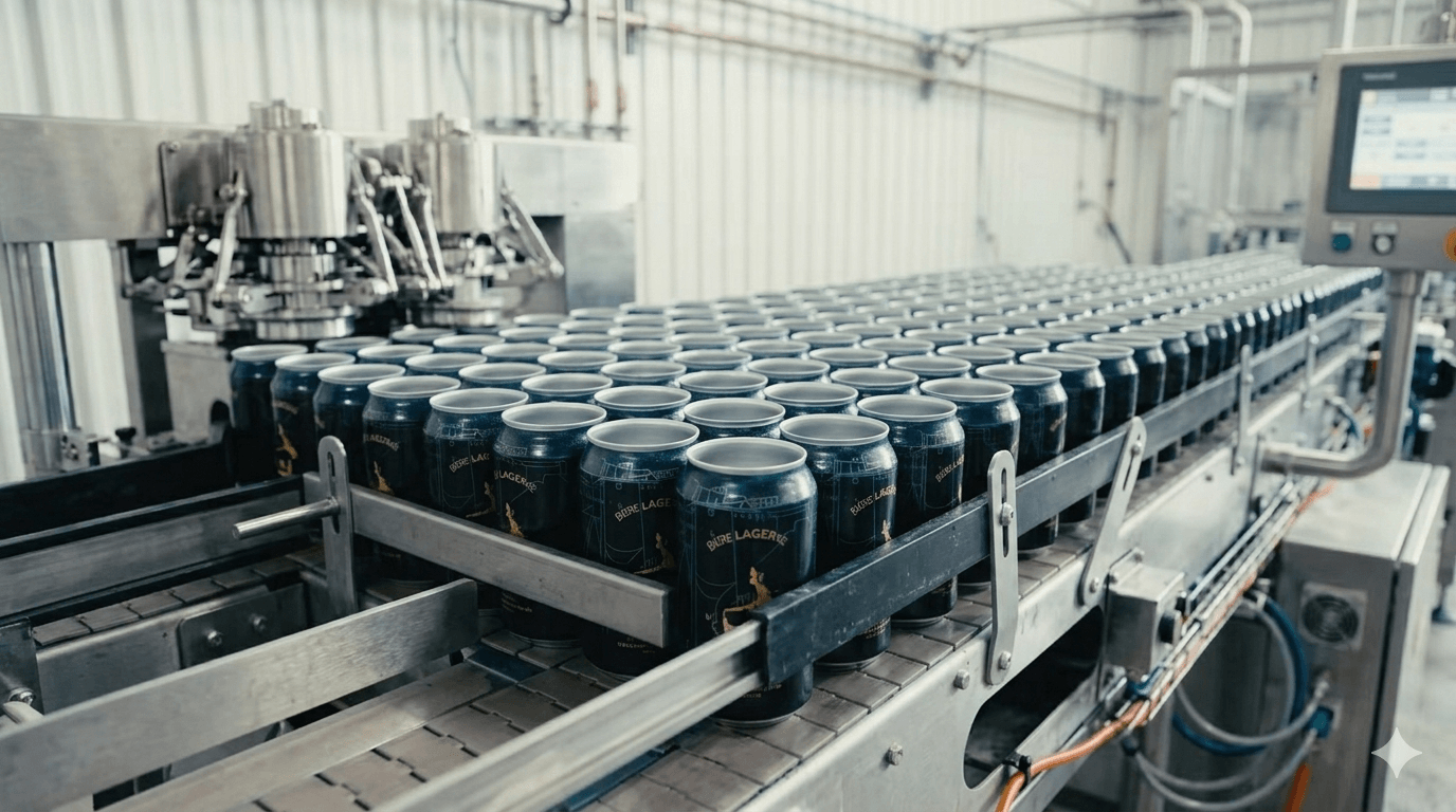 Cannettes Le Marron Beer Le Marron Beer en usine